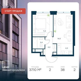 37,1 м², 2-комнатная квартира 16 426 419 ₽ - изображение 6