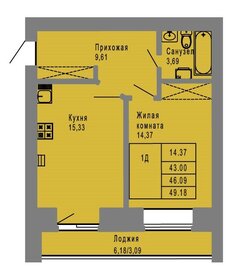 37 м², 1-комнатная квартира 4 099 000 ₽ - изображение 31