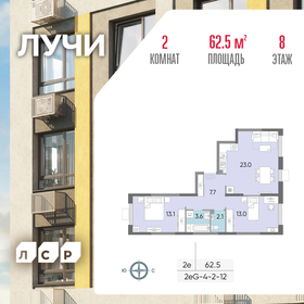 62,5 м², 2-комнатная квартира 19 748 688 ₽ - изображение 38