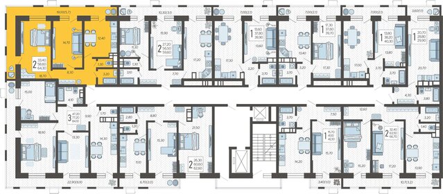 64,5 м², 2-комнатная квартира 9 313 800 ₽ - изображение 27