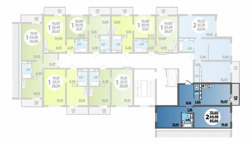 68,8 м², 3-комнатная квартира 7 100 000 ₽ - изображение 34