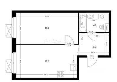 48 м², квартира-студия 10 790 000 ₽ - изображение 56