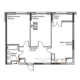 78,5 м², 3-комнатная квартира 15 700 000 ₽ - изображение 47