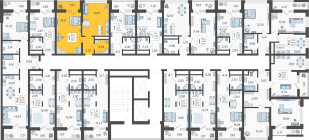 21,7 м², 1-комнатные апартаменты 16 560 000 ₽ - изображение 104