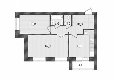 56 м², 2-комнатная квартира 6 200 000 ₽ - изображение 2