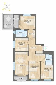 Квартира 116,2 м², 4-комнатная - изображение 1