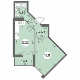 31,7 м², 1-комнатная квартира 6 100 000 ₽ - изображение 61