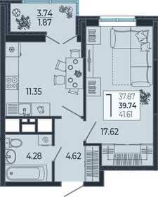 Квартира 40 м², 1-комнатная - изображение 1