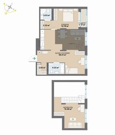 Квартира 84,5 м², 1-комнатная - изображение 1