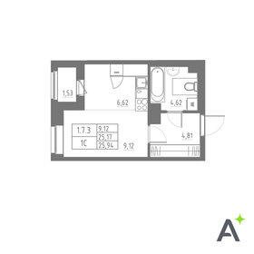 Квартира 25,9 м², студия - изображение 1