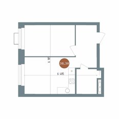 Квартира 38,4 м², 2-комнатная - изображение 2