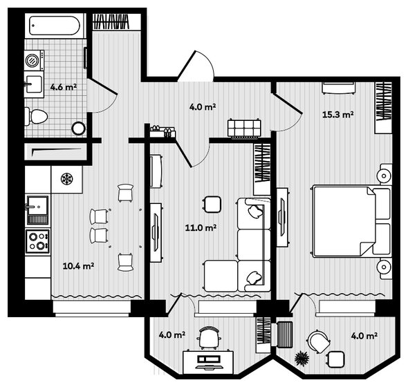 66,8 м², 2-комнатная квартира 7 682 000 ₽ - изображение 17