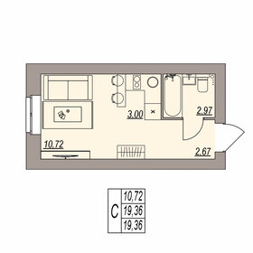Квартира 19,4 м², студия - изображение 1