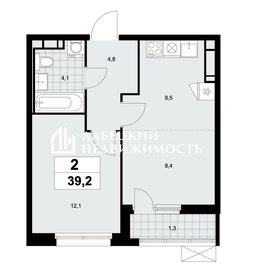 Квартира 39,2 м², 2-комнатная - изображение 2