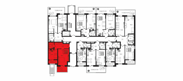 Квартира 43,9 м², 1-комнатная - изображение 2
