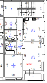 Квартира 62,6 м², 2-комнатная - изображение 1