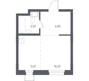 Квартира 28,3 м², студия - изображение 1