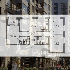 Квартира 84,3 м², 3-комнатная - изображение 2