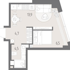 Квартира 29,6 м², студия - изображение 3