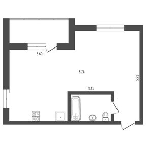 Квартира 44 м², 1-комнатная - изображение 5