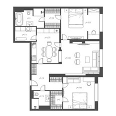 Квартира 103 м², 3-комнатная - изображение 2