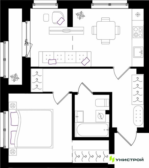 48,1 м², 1-комнатная квартира 7 342 000 ₽ - изображение 37