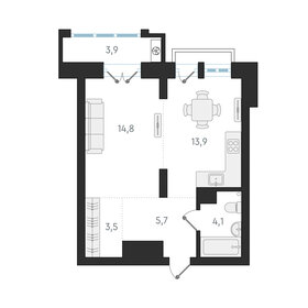 Квартира 42 м², 1-комнатная - изображение 1