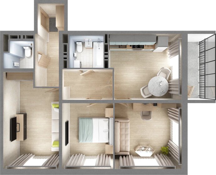 45,9 м², 2-комнатная квартира 4 700 000 ₽ - изображение 68