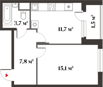Квартира 38,4 м², 1-комнатная - изображение 1