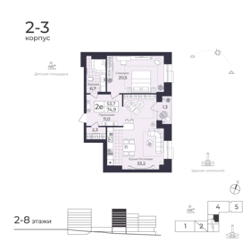 Квартира 75,8 м², 2-комнатная - изображение 1