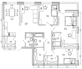 Квартира 125,1 м², 5-комнатная - изображение 2