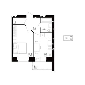 Квартира 36,1 м², 1-комнатная - изображение 1