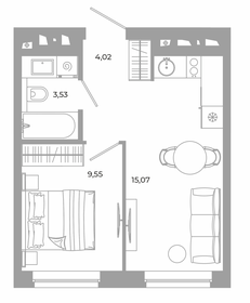 Квартира 32,4 м², 1-комнатная - изображение 1