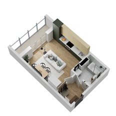 Квартира 24,3 м², студия - изображение 4