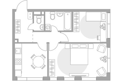 Квартира 51 м², 2-комнатная - изображение 1