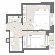 Квартира 49,8 м², 2-комнатная - изображение 2