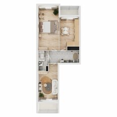 Квартира 59,5 м², 2-комнатная - изображение 2