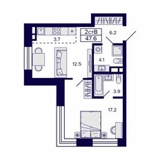Квартира 47,6 м², 2-комнатная - изображение 2