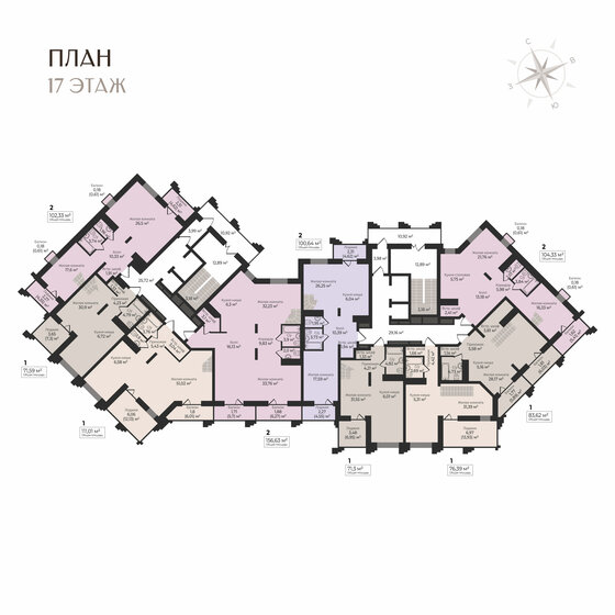 71,6 м², 1-комнатная квартира 9 430 000 ₽ - изображение 36