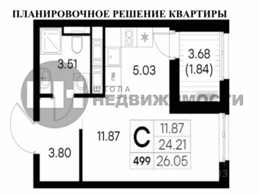 Квартира 26,1 м², студия - изображение 1