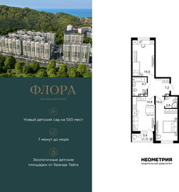 Квартира 60,8 м², 2-комнатная - изображение 1