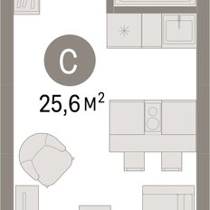 Квартира 25,6 м², студия - изображение 3