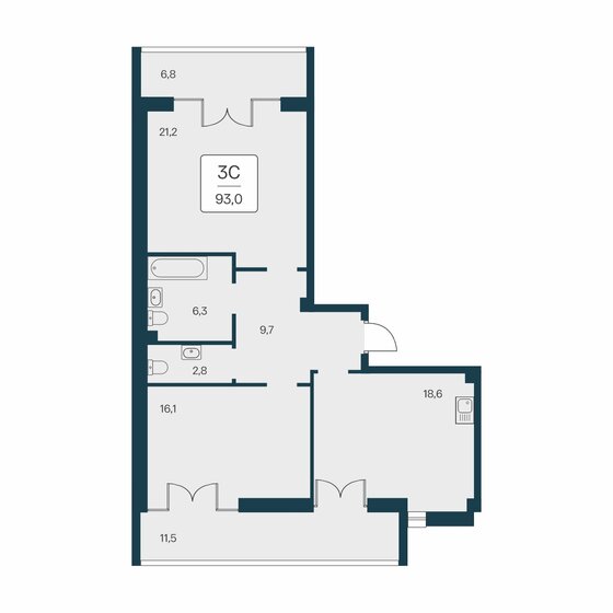 73 м², 3-комнатная квартира 22 800 000 ₽ - изображение 31