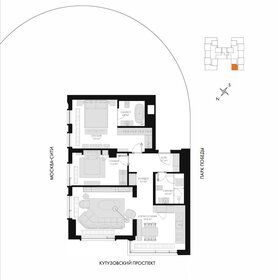 Квартира 86,8 м², 3-комнатные - изображение 1