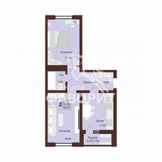 Квартира 59,6 м², 2-комнатная - изображение 1