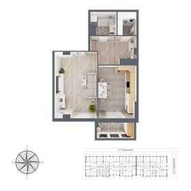 Квартира 61,6 м², 1-комнатная - изображение 1