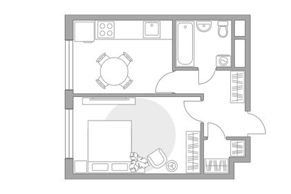 Квартира 35,3 м², 1-комнатная - изображение 1
