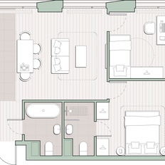 Квартира 57,7 м², 2-комнатная - изображение 2