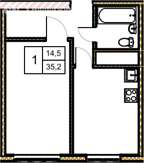 Варианты планировок ЖК «Новое Замитино» - планировка 10