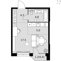 Квартира 31,9 м², студия - изображение 3